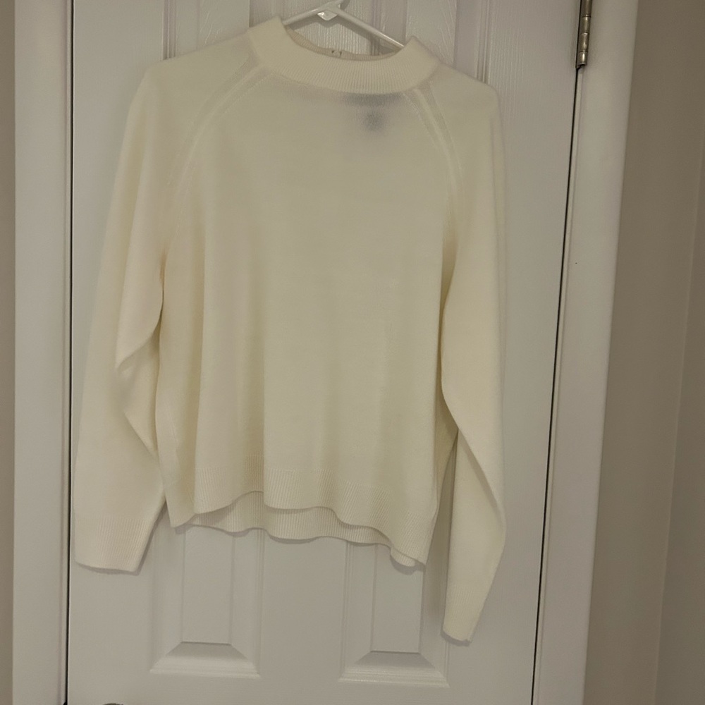 Karen Scott off white turtleneck sweater